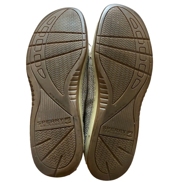 Sperry Topsider Leather Synthetic Flat Shoe Size 6.5 Tan - Picture 4 of 8